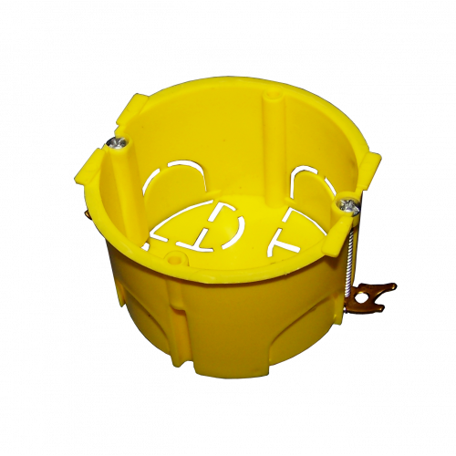 Flush mounting box for 45x45 mounting frame, yellow
